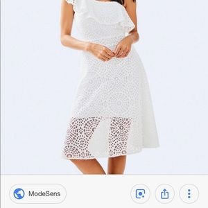 White lily pulitzer terry lace dress
